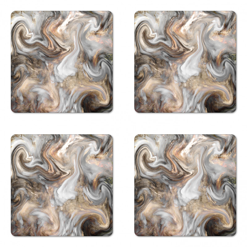 Retro Paintbrush Colors Coaster Set Of Four