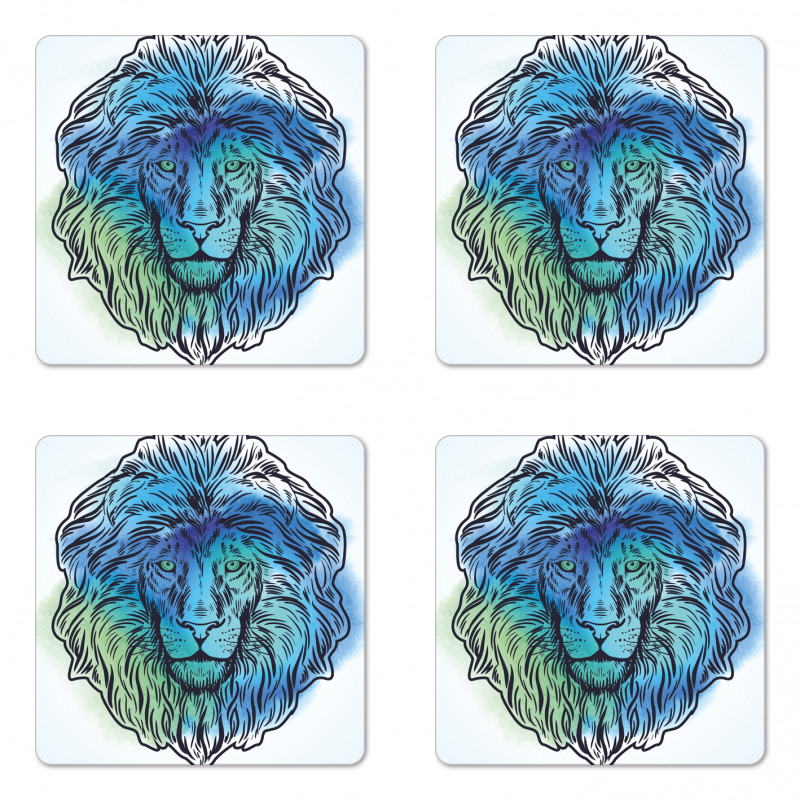 Portrait King of Forest Coaster Set Of Four