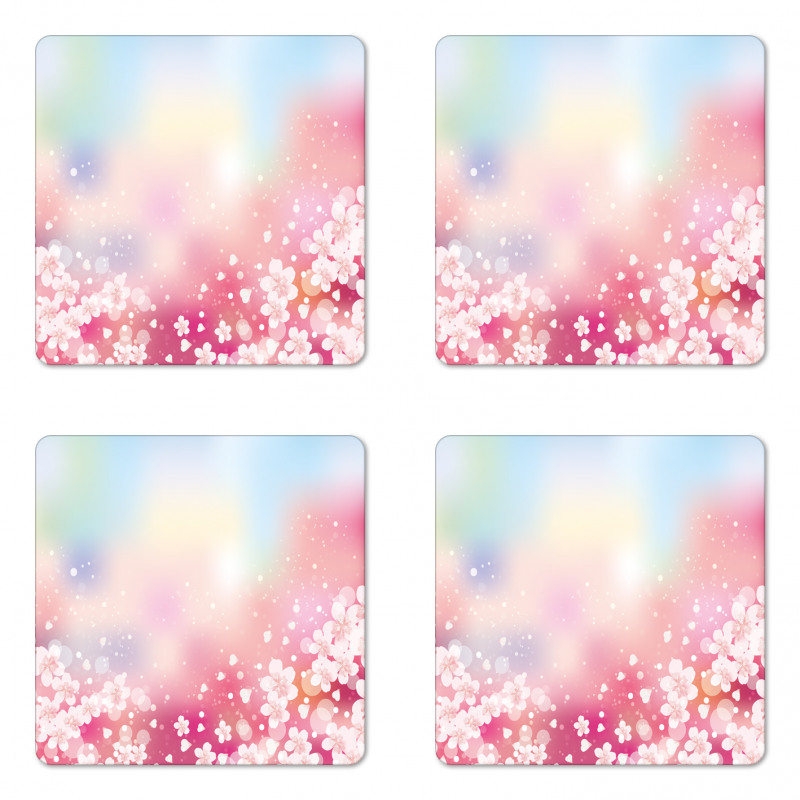 Dreamy Cherry Blossoms Coaster Set Of Four