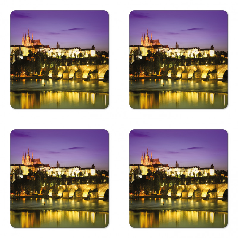 Charles Bridge Prague Coaster Set Of Four