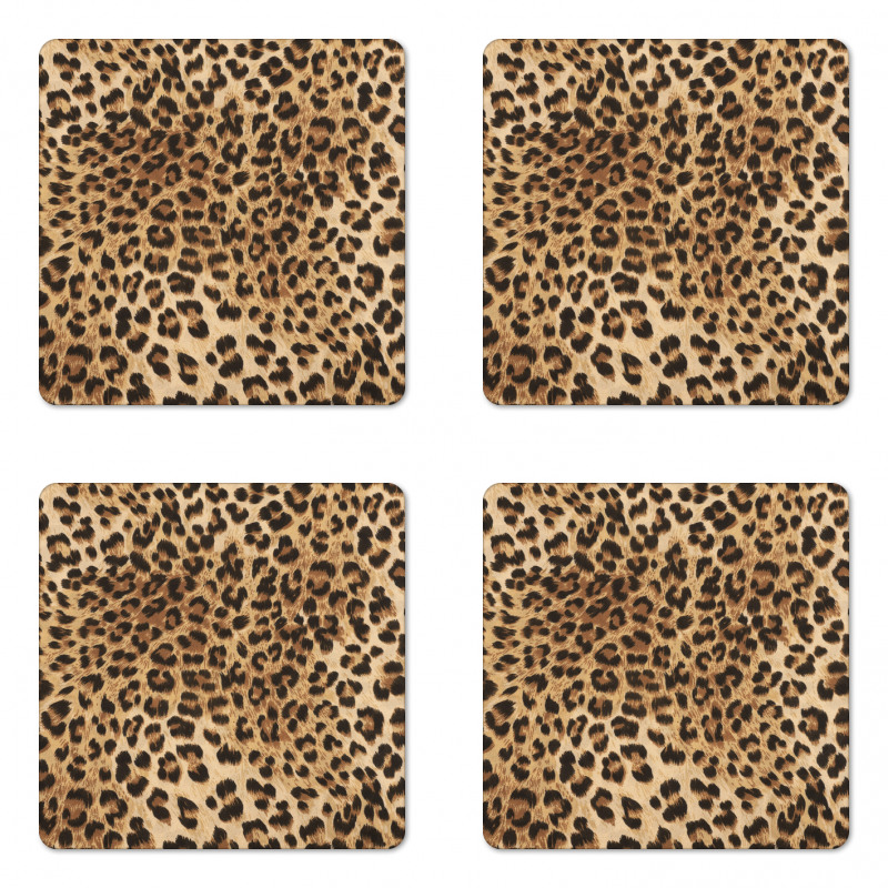 Wild Animal Skin Coaster Set Of Four