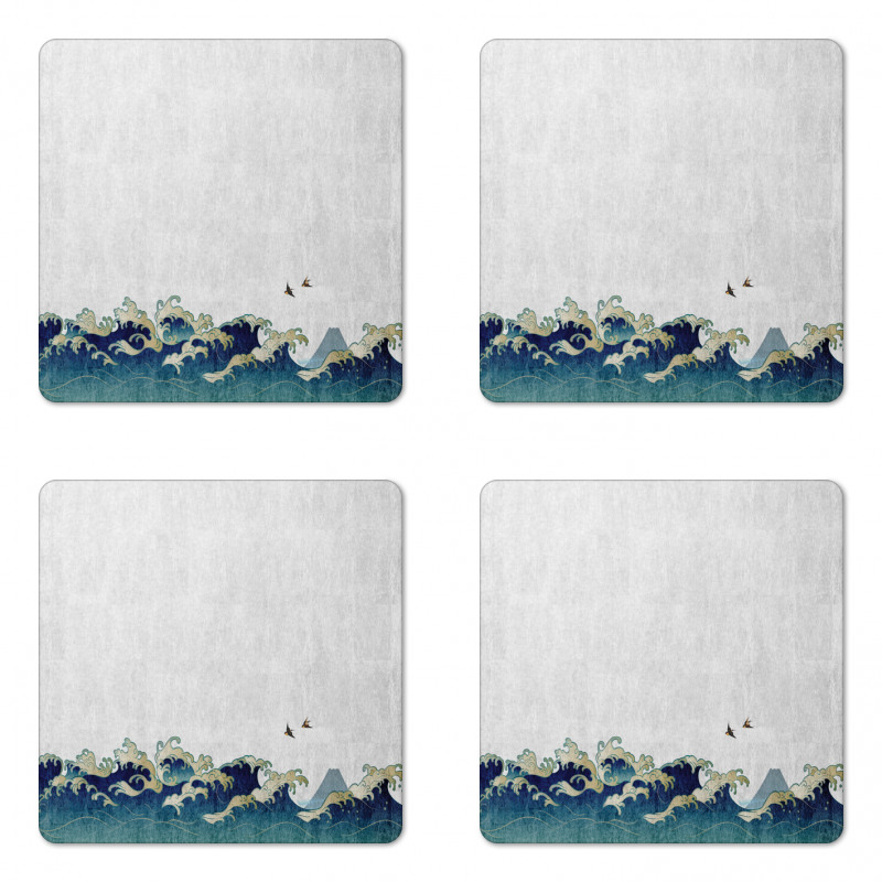 Aquatic Swirls Coaster Set Of Four