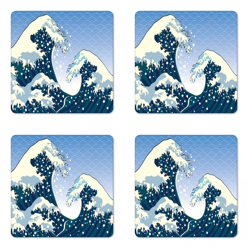 Ocean Wind Art Coaster Set Of Four