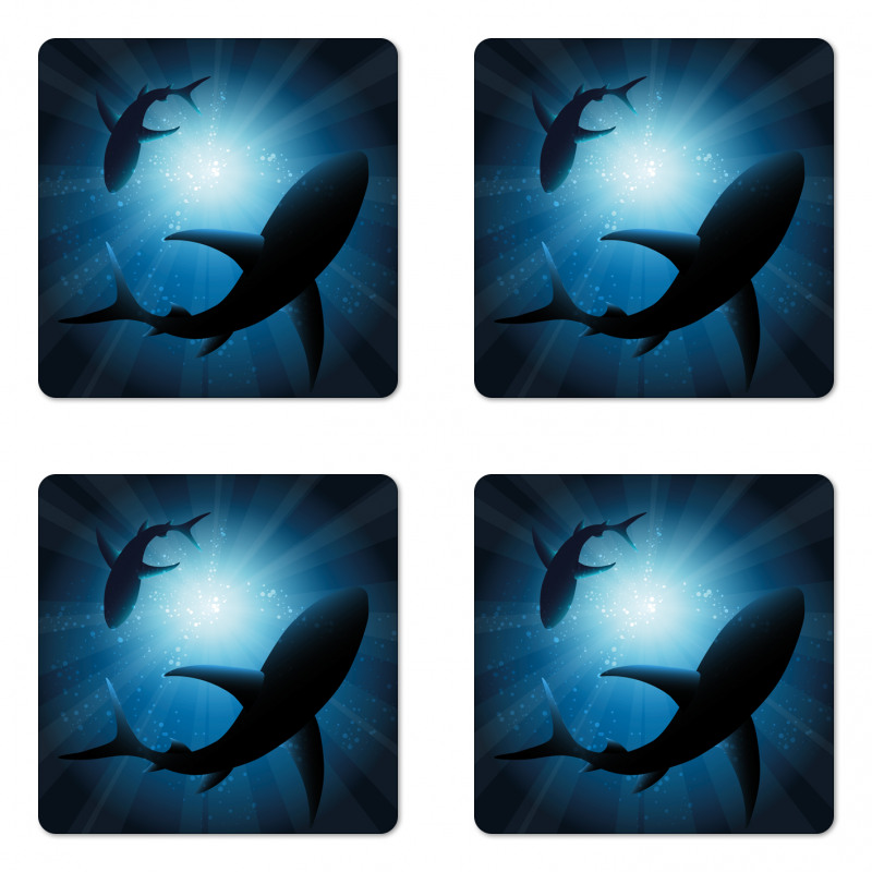 Fish Silhouettes Swimming Coaster Set Of Four