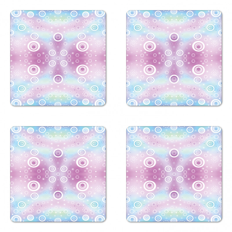 Fantasy Random Circles Coaster Set Of Four