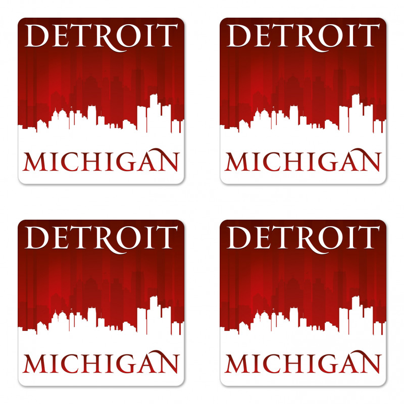 Michigan City Letters Coaster Set Of Four