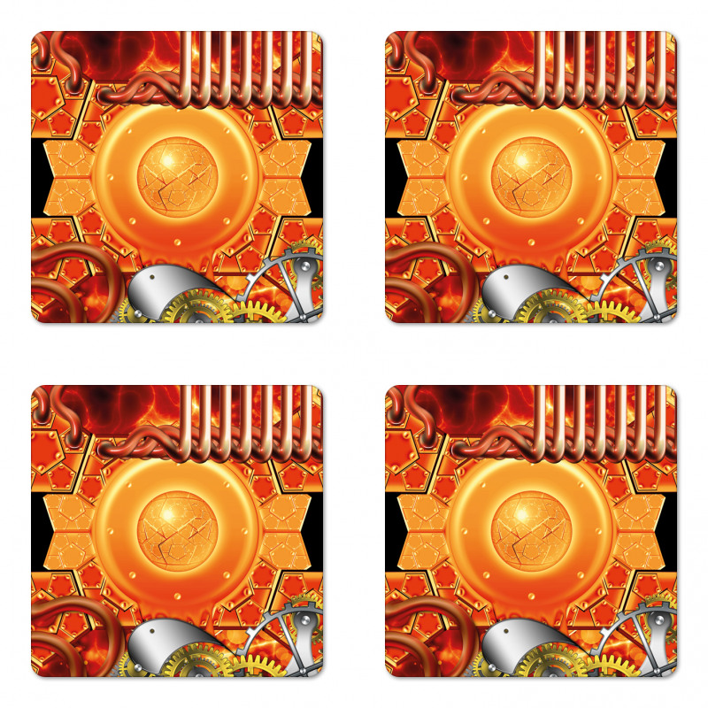 Retro Gear Technology Coaster Set Of Four