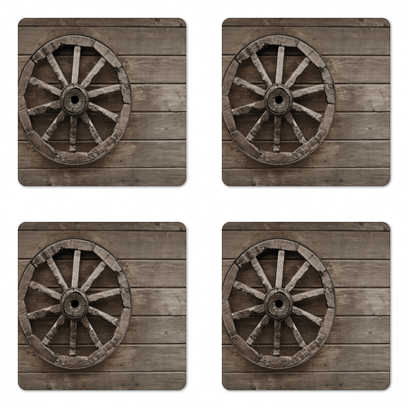 Old Carriage Coaster Set Of Four