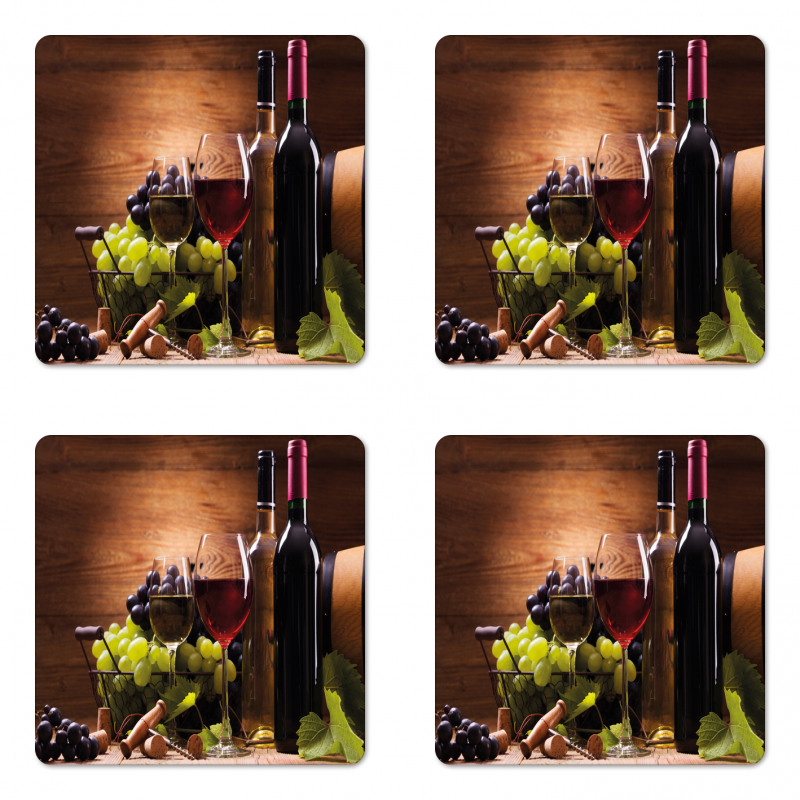French Gourmet Tasting Coaster Set Of Four