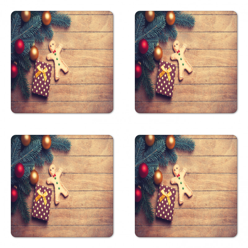 Cookie Present Coaster Set Of Four