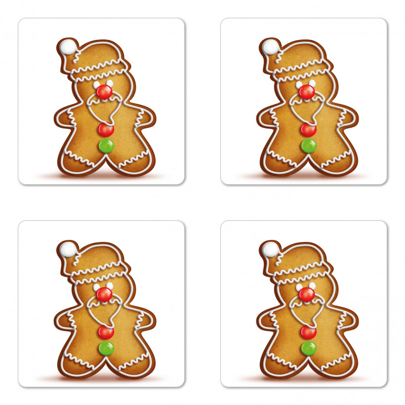 Cartoon Santa Coaster Set Of Four