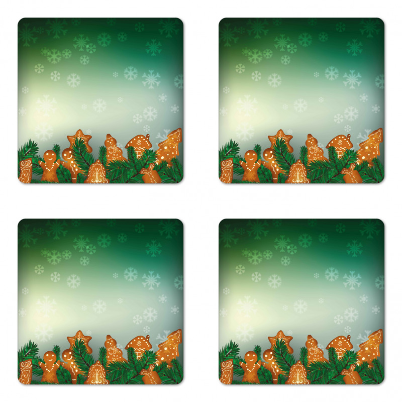 Xmas Cookies Coaster Set Of Four