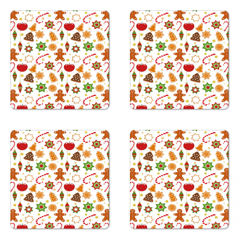 Christmas Graphic Coaster Set Of Four