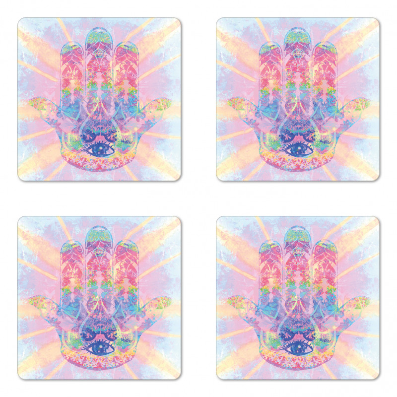 Energy Flow Aura Yoga Coaster Set Of Four