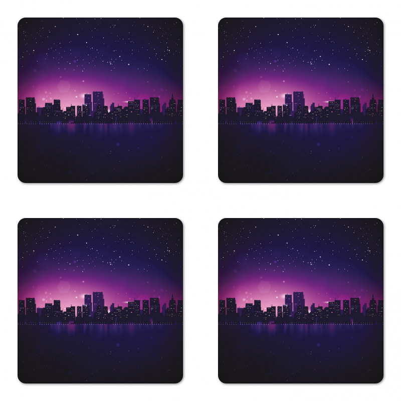 City Skyline Urban Life Coaster Set Of Four