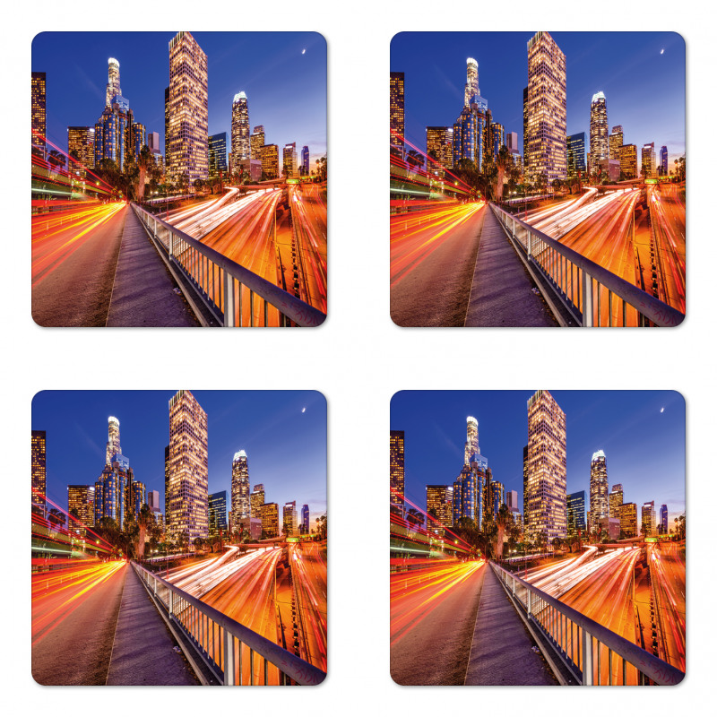 Los Angeles USA Downtown Coaster Set Of Four