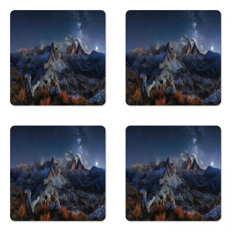 Italy Mountains Milky Way Coaster Set Of Four