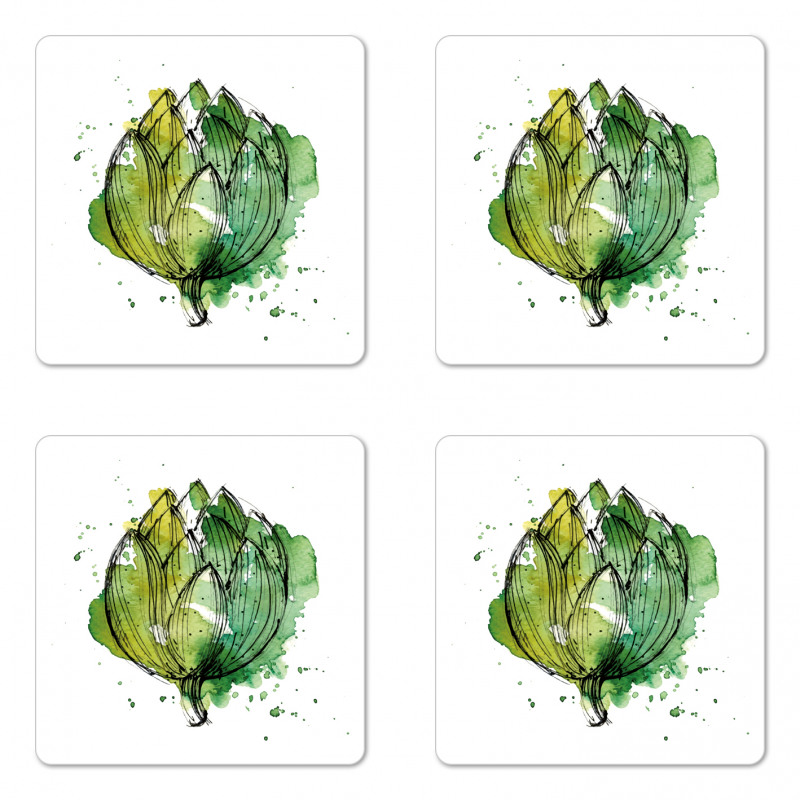 Abstract Cardunculus Coaster Set Of Four