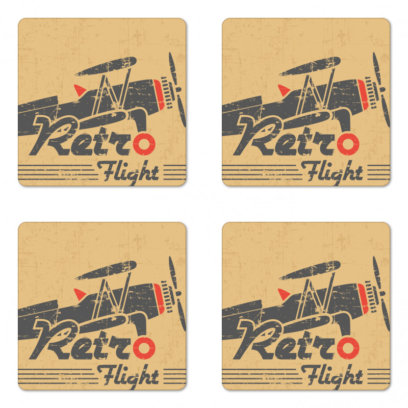 Retro Emblem Coaster Set Of Four