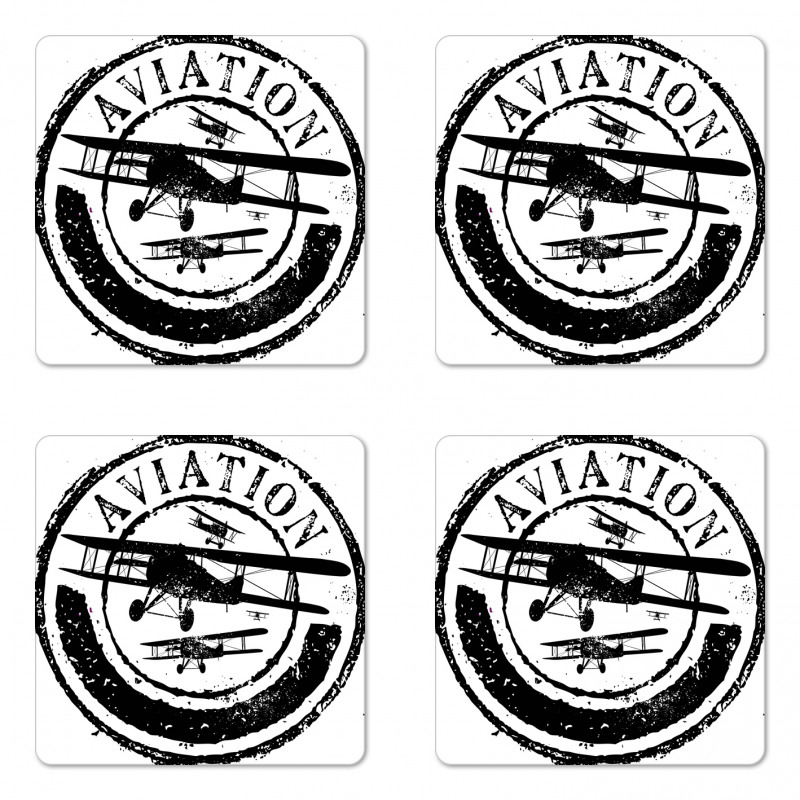 Aviation Retro Coaster Set Of Four