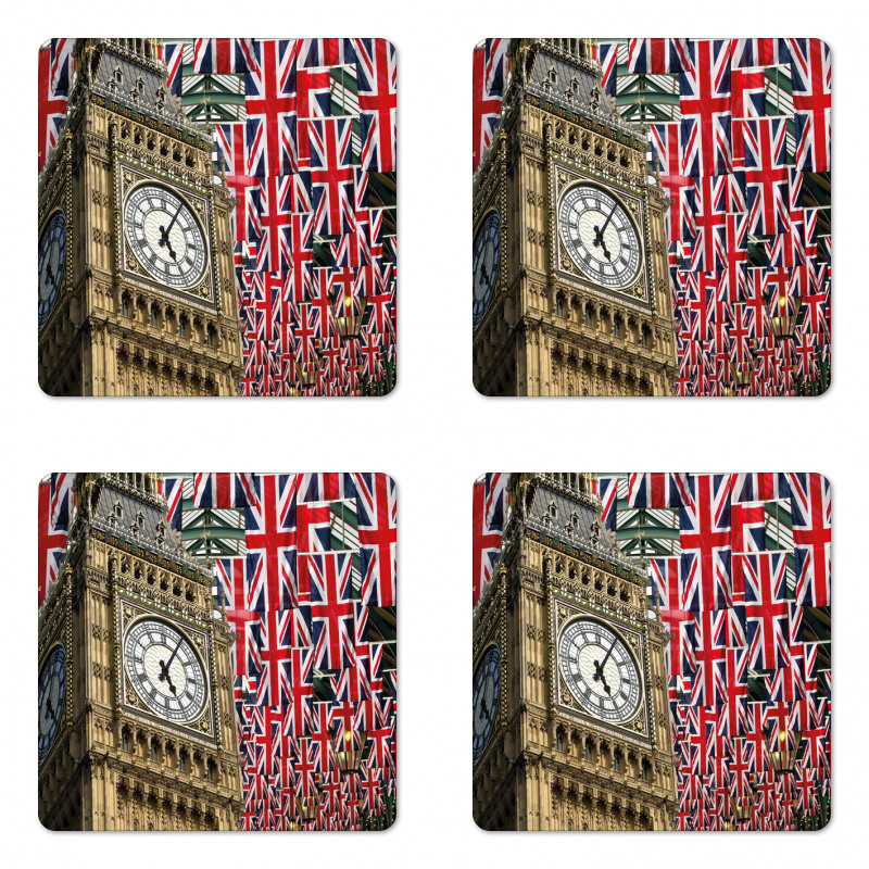 UK Flags Coaster Set Of Four