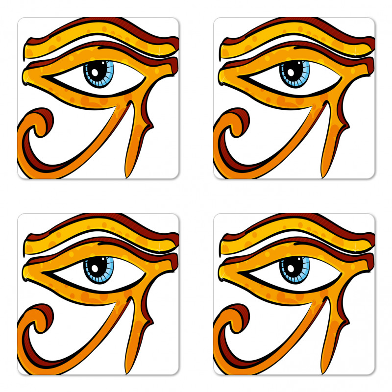 Eye Shape Egyptian Coaster Set Of Four