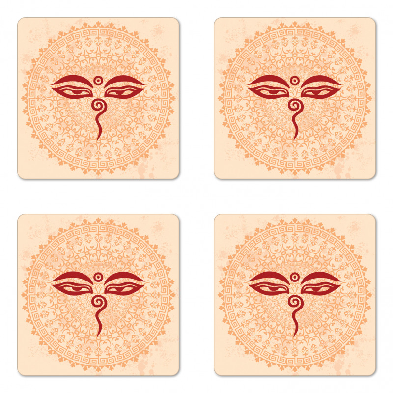 Oriental Mandala Ancient Zen Coaster Set Of Four