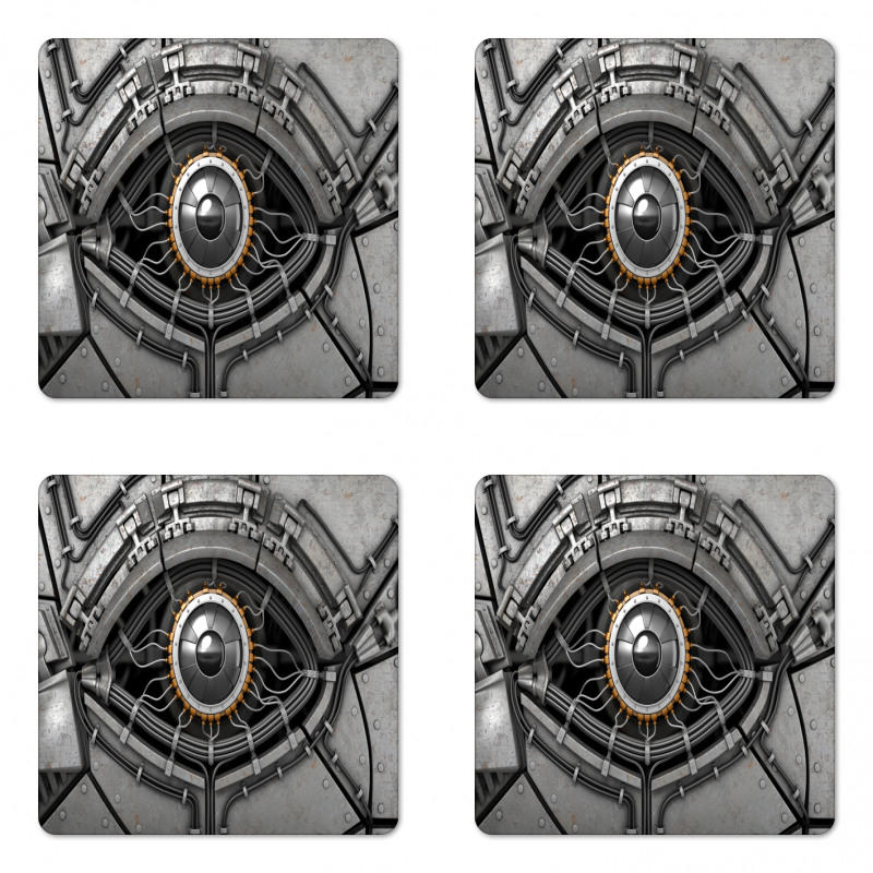 Robot Eye Wires Technology Coaster Set Of Four