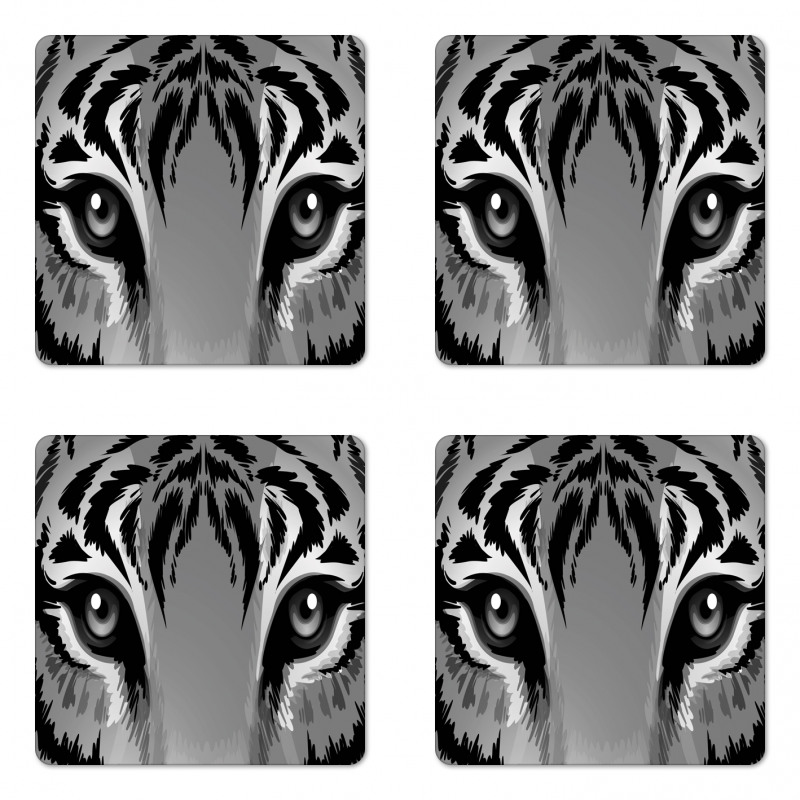 Tiger Sharp Eyes Wildlife Coaster Set Of Four