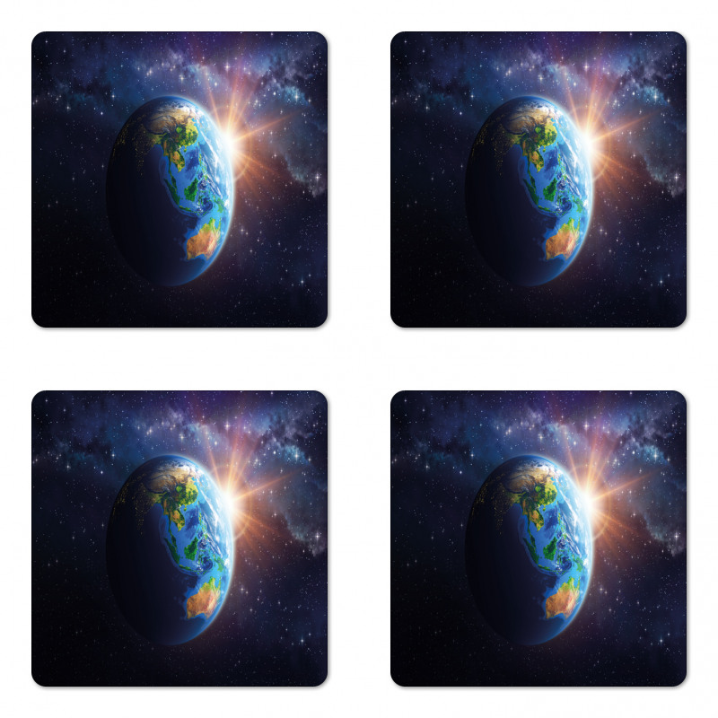 Face of Earth in Space Coaster Set Of Four