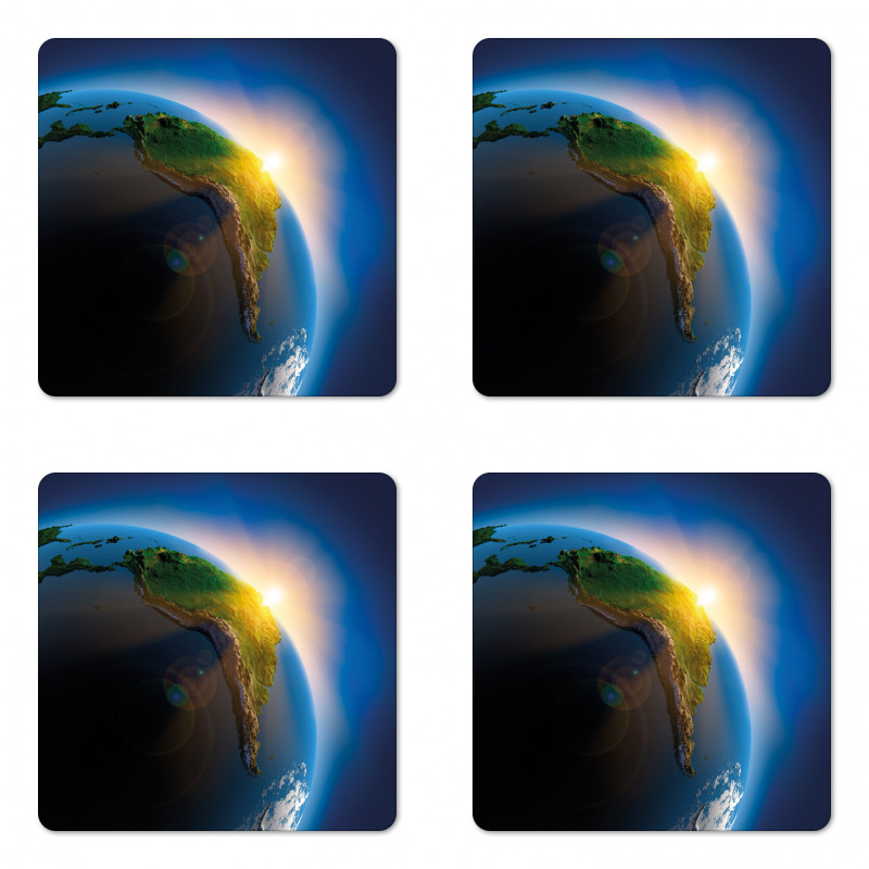 South America Continent Coaster Set Of Four