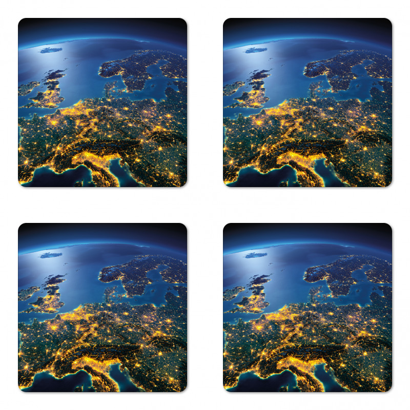 Continent Central Europe Coaster Set Of Four