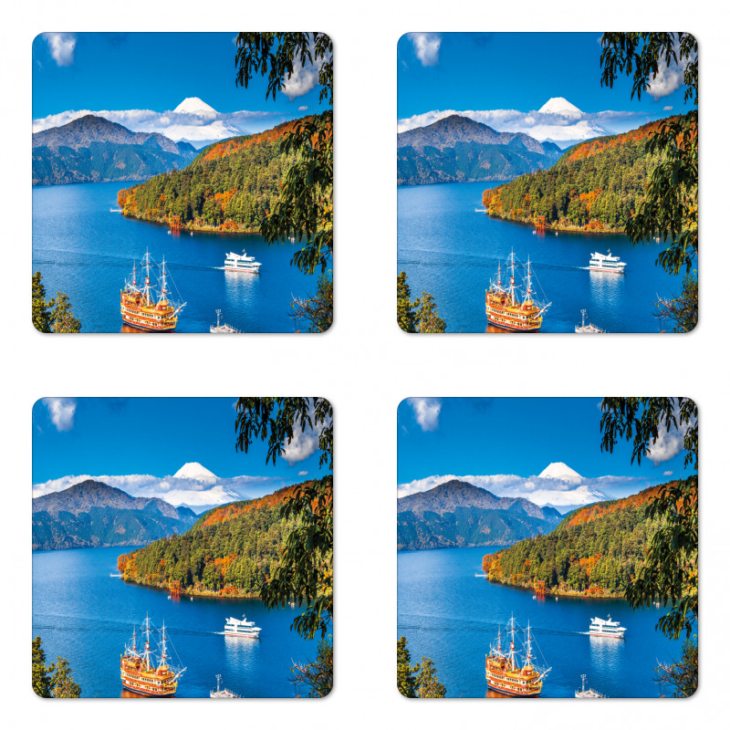 Lake Ashi in Japan Coaster Set Of Four