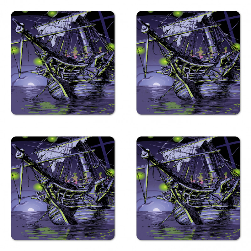 Ghost Vessel Island Coaster Set Of Four