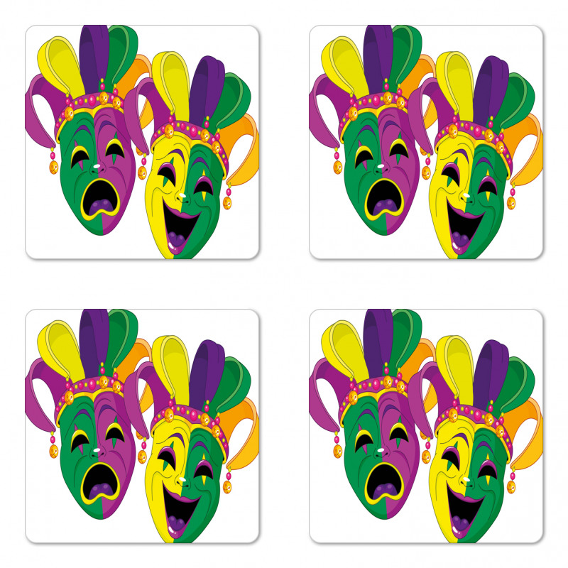 Tragedy and Comedy Coaster Set Of Four