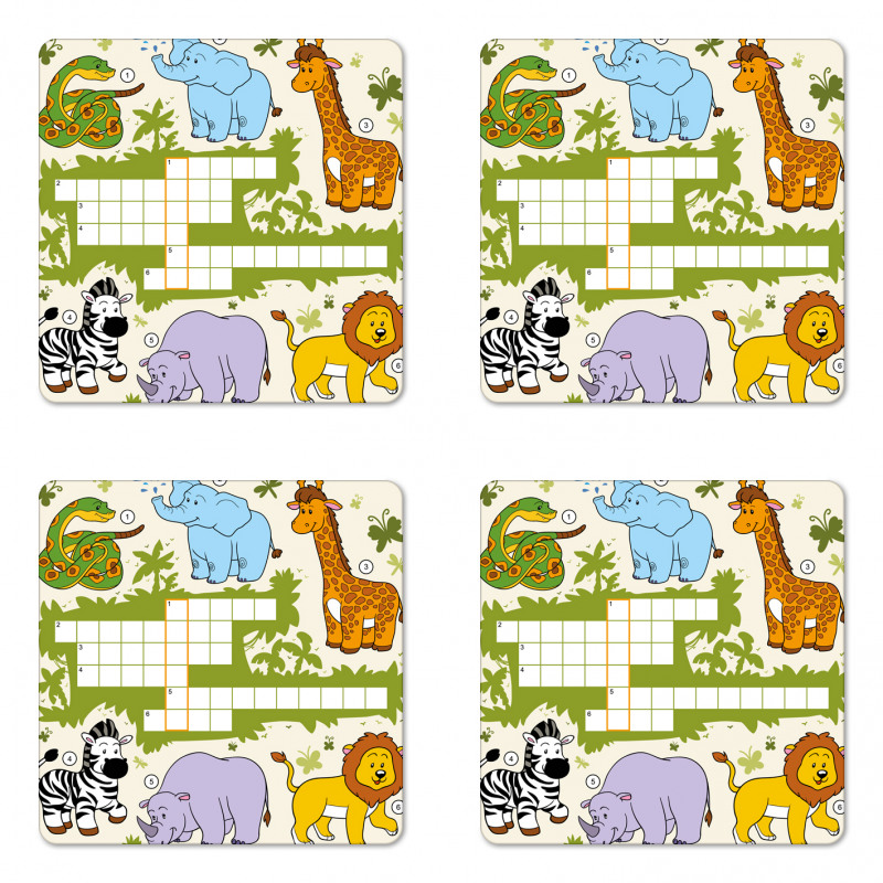 Wild Safari Coaster Set Of Four