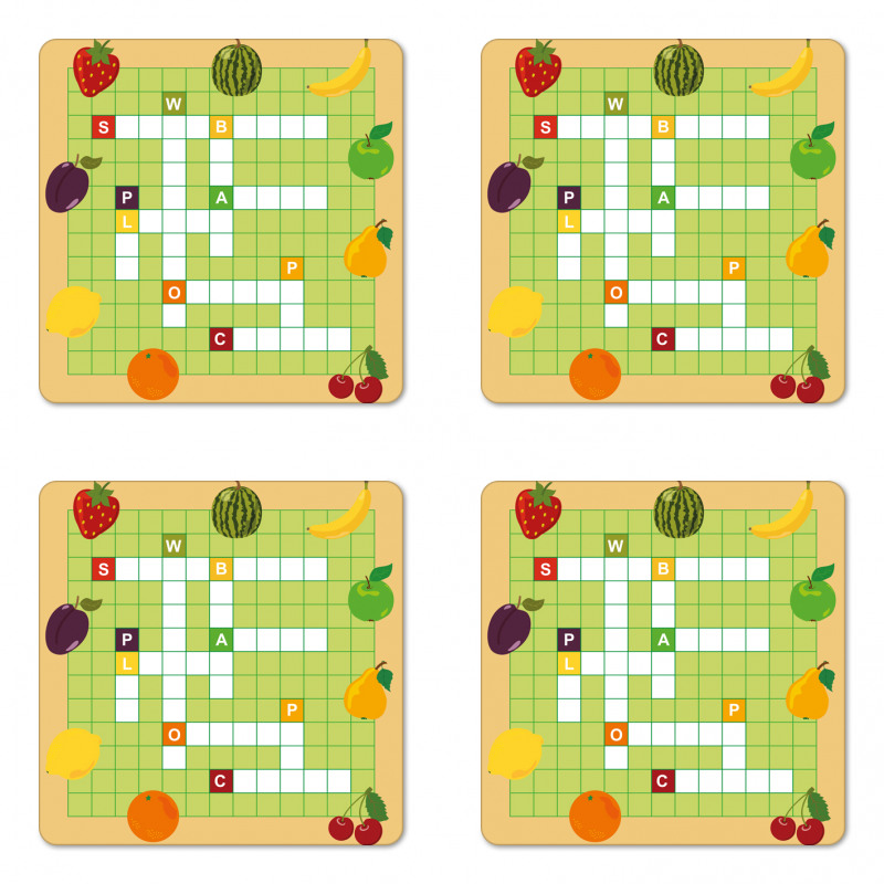 Summer Fruit Coaster Set Of Four