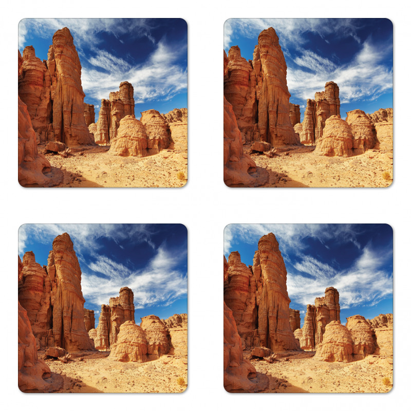 Bizarre Sandstone Cliffs Coaster Set Of Four