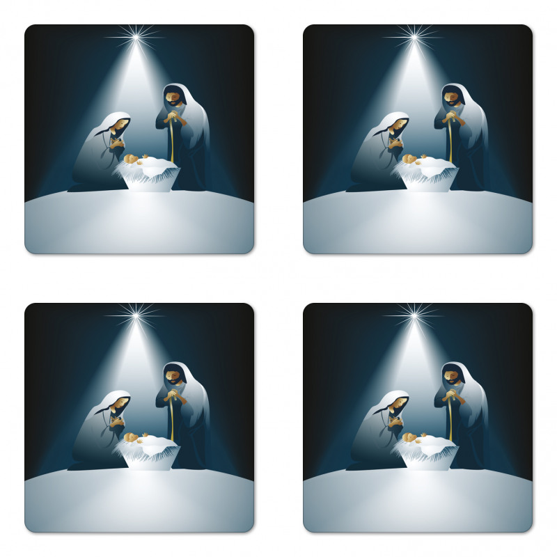 Family Mother Father Baby Coaster Set Of Four