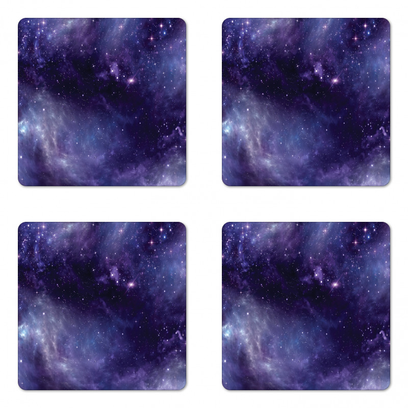 Sky Space Stars Gloomy Coaster Set Of Four