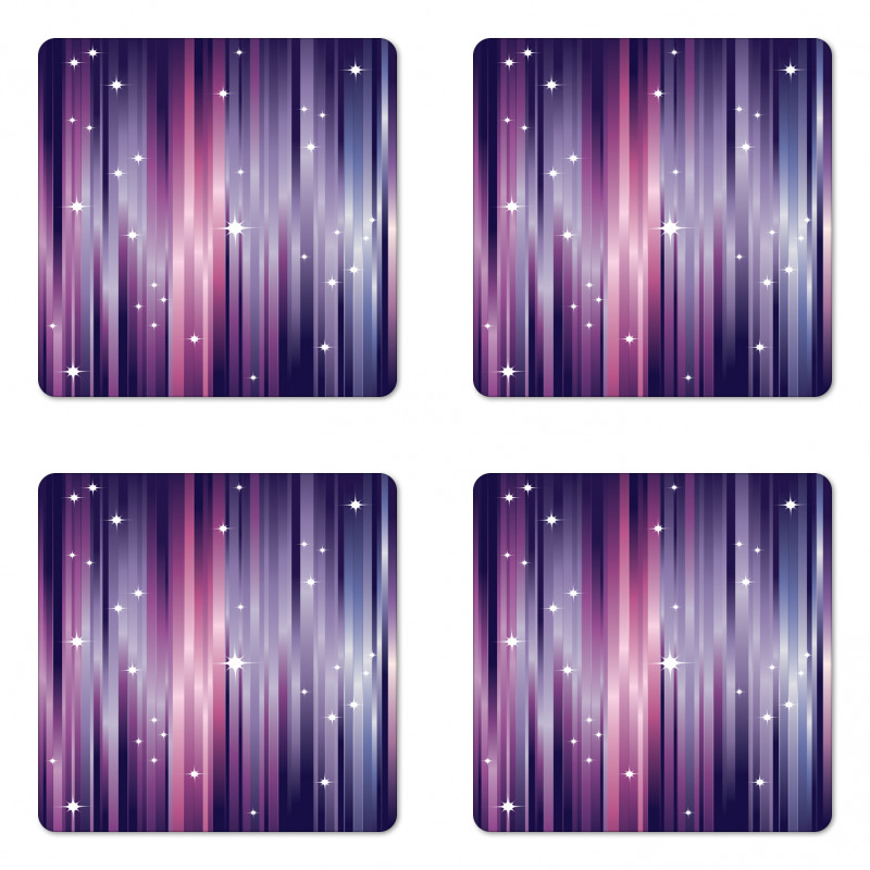 Colorful Beams Lines Coaster Set Of Four