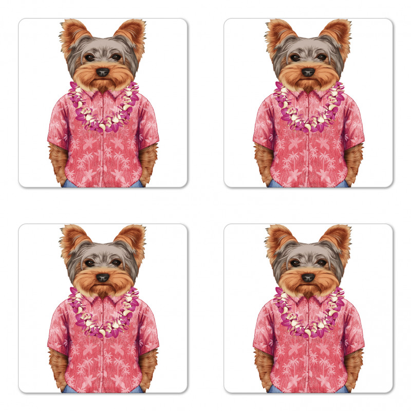 Dog in Humanoid Form Coaster Set Of Four