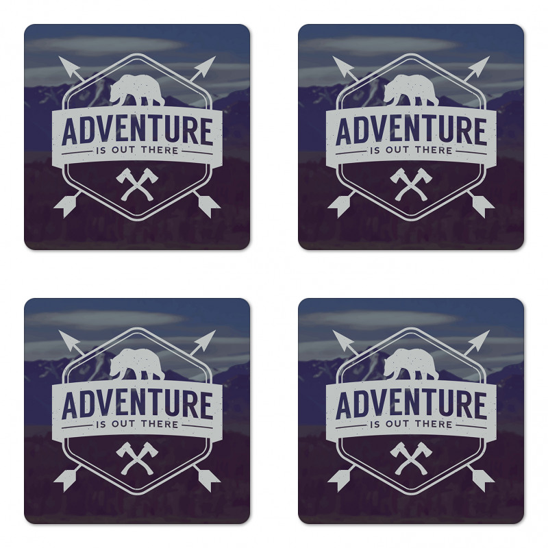 Bear Mountain Logo Coaster Set Of Four