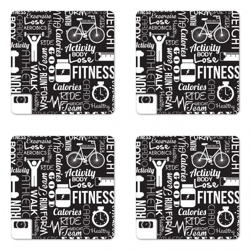 Active Life Words Coaster Set Of Four