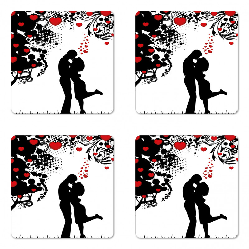 Lovers near Abstract Tree Coaster Set Of Four