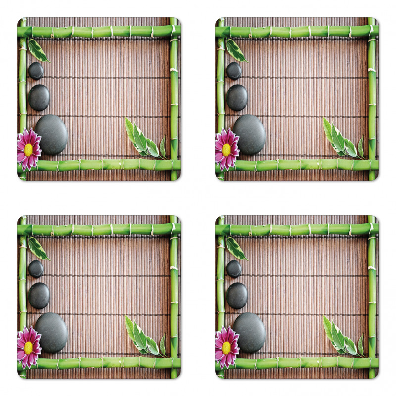 Spa Stone Motifs Coaster Set Of Four