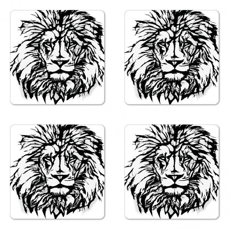 Savannah Wildlife Pattern Coaster Set Of Four