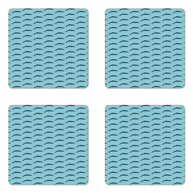 Marine Aquatic Fauna Coaster Set Of Four