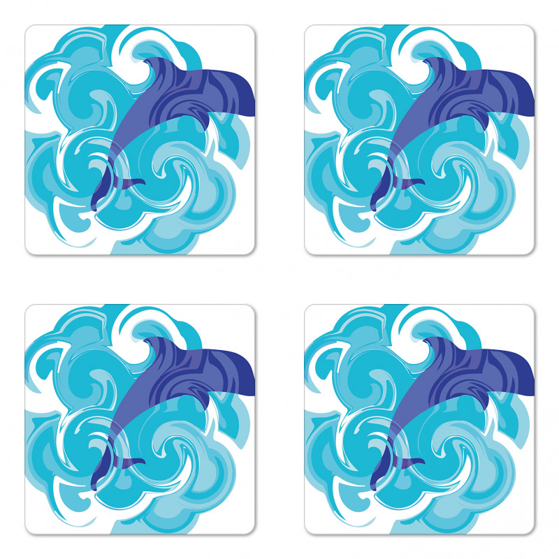 Waves Aqua Life Nature Coaster Set Of Four