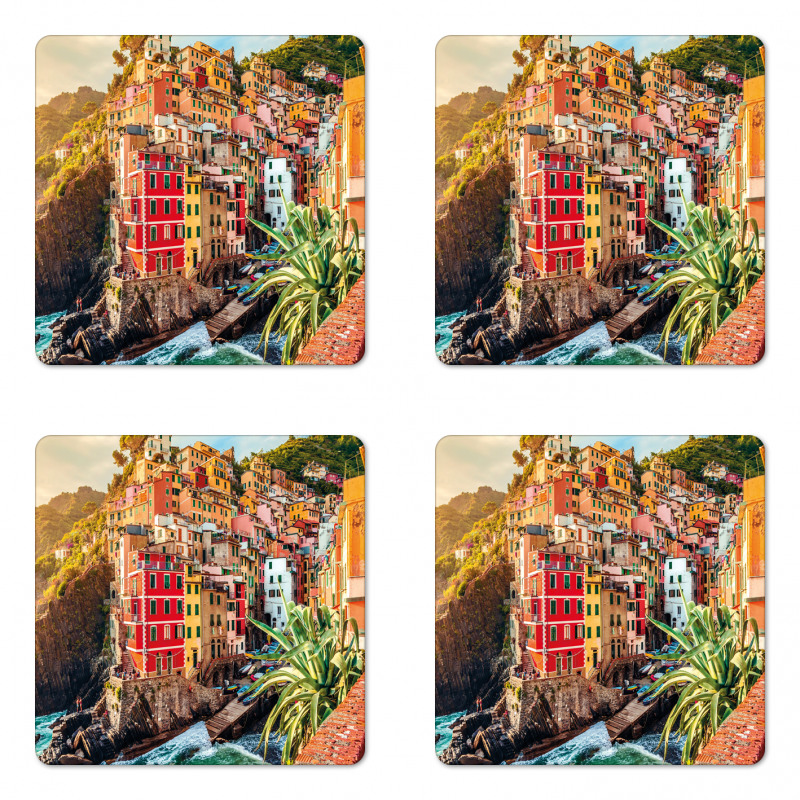 Riomaggiore at Sunset Coaster Set Of Four